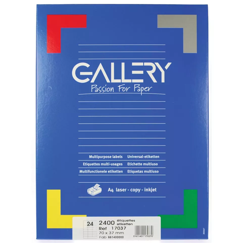 Gallery étiquettes blanches, ft 70 x...