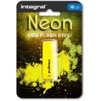 Integral Neon USB 2.0 Flash Drive 16GB Yellow