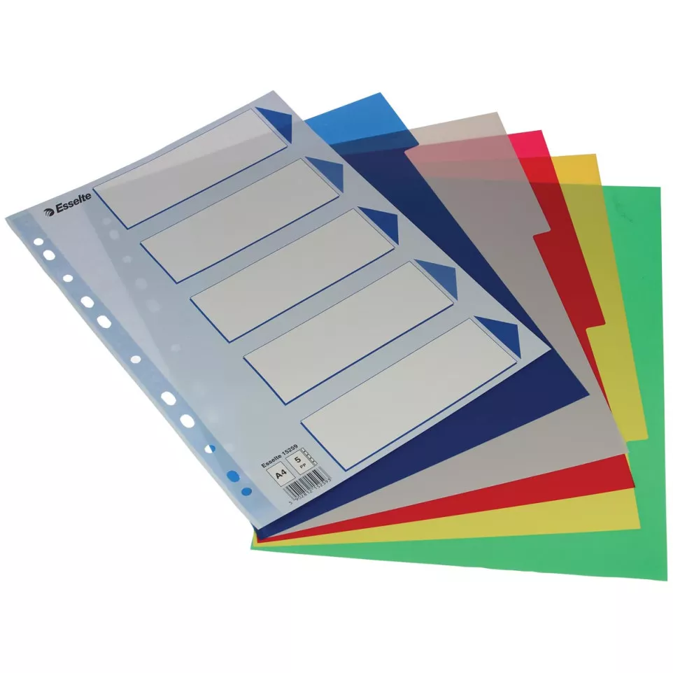 Esselte Index Dividers 5 Tabs