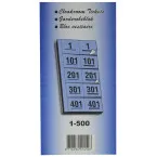 Carnets pour vestiaire numéros de 1 à 500, jaune