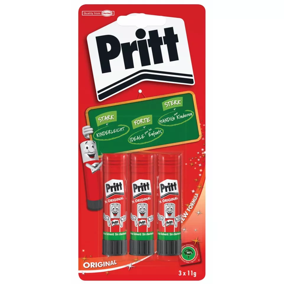 Pritt plakstift, 11 g, blister van 3...