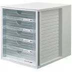 Han bloc à tiroirs Systembox avec 5 tiroirs fermés, transparent