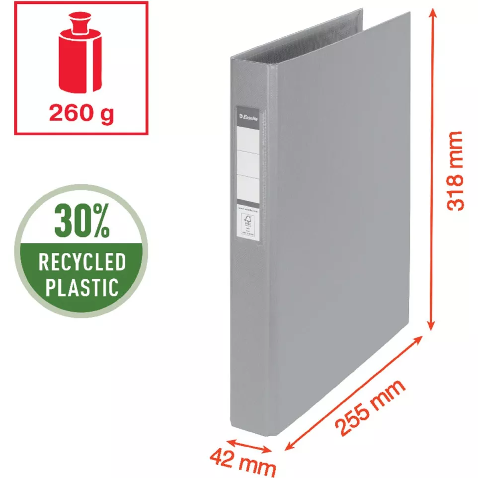 Esselte ringmap Vivida wit, 4 ringen