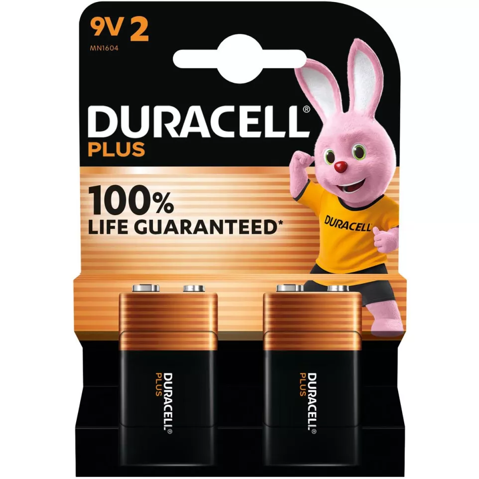 Duracell Plus 9V Alkaline Batteries 2...