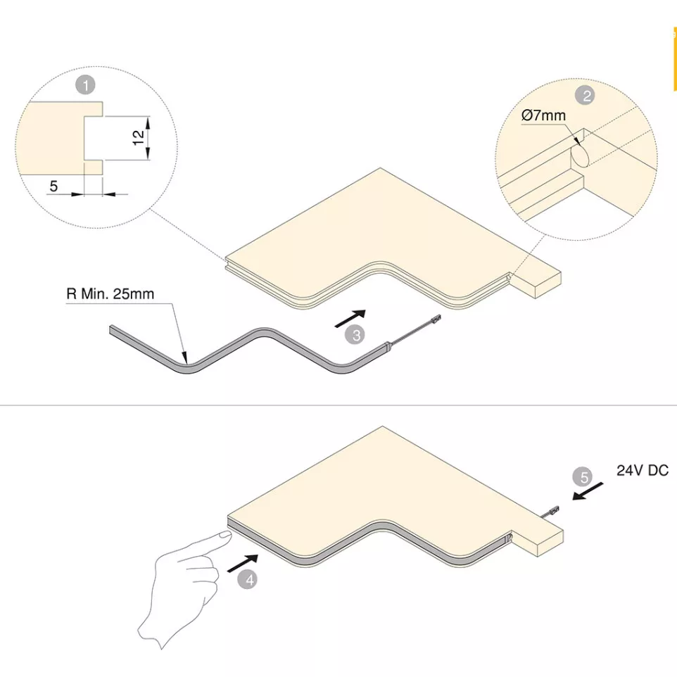 Ruban LED Neon Lynx 5mx12x5mm IP65...