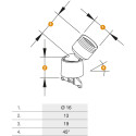 X Ledlink's mini spot warm wit 12V 1,5W wit / pce