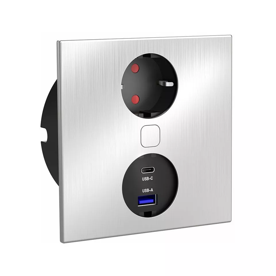 Vierkant Duplex multiprise 118x118mm...