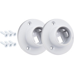 Set van 2 beugels voor Rerail profiel + schroeven PVC lichtgrijs / pce