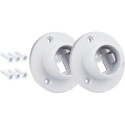 Set 2 supports pour profil Rerail de garde robe + vis PVC gris clair / pce