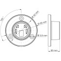 Set 2 supports pour profil Rerail de garde robe + vis PVC gris clair / pce