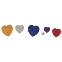 Apli Kids adhesive glitter hearts, pack of 50 pieces