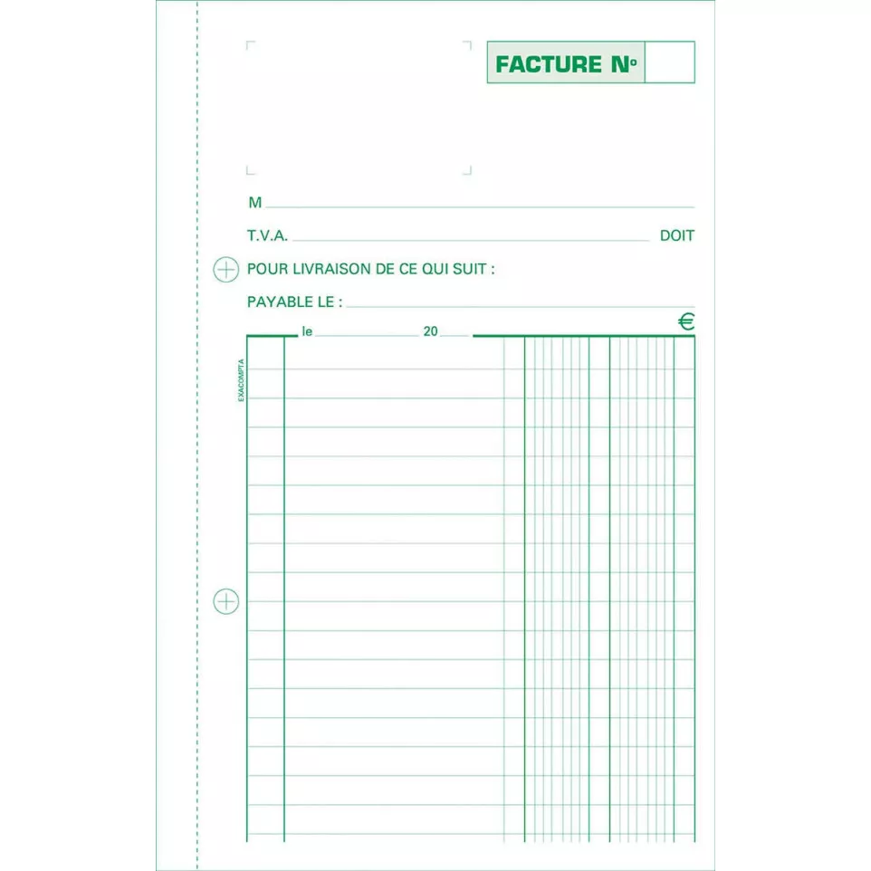 Exacompta facturen, ft 21 x 13,5 cm,...