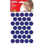 APLI Kids Stickers Round Blue 20 mm Pack of 180