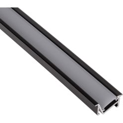 ZENOLINE Recessed LED Aluminum Profile 18x10mm Black with Opal Cover 2m