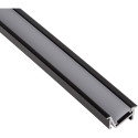 Ledprofiel Zeno-Line 18x10mm alu zwart+cover opaal / 2m