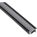 Profil Led encastrer Zeno-Line 18x10mm alu noir+cover opal / 2m