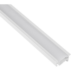 Led profiel Zeno-Line 18x10mm alu wit+cover opaal / 2m