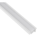 Profil Led encastrer Zeno-Line 18x10mm alu blanc+cover opal / 2m