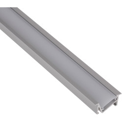 Led profiel Zeno-Line 18x10mm aluminium geanodiseerd+cover opaal / 2m