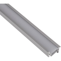 Profil Led encastrer Zeno-Line 18x10mm alu anodisé+cover opal / 2m