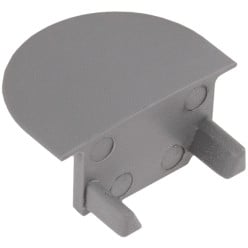 Embout d'extrémité pour profil In-Line mini XL fermé PVC gris / pce