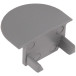 Embout d'extrémité pour profil In-Line mini XL fermé PVC gris / pce
