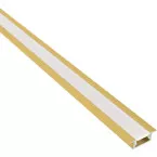 In-Linemini XL 14x6mm aluminium goud+deksel opaal / 2m