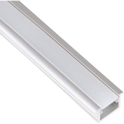 Profil Led encastrer In-Line mini XL 14x6mm alu anodisé+cover opal / 2m