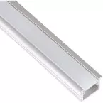 Recessed LED Profile In-Line Mini XL 14x6mm Anodized Aluminum with Opal Cover / 2m