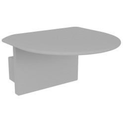 Eindkap voor In-Line miniprofiel gesloten PVC grijs / pce