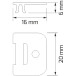 Set of 2 Corner-Line and NeoLine PVC Mounting Brackets per piece