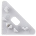 Embout d'extrémité profil Corner-Line ouvert PVC gris / pce