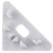 Embout d'extrémité profil Corner-Line ouvert PVC gris / pce