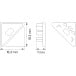 Embout d'extrémité profil Corner-Line ouvert PVC gris / pce