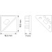 Open Corner-Line profiel eindkap PVC grijs / pce