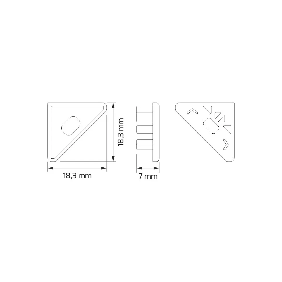 Open Corner-Line profiel eindkap PVC...