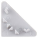 Closed Grey PVC Corner-Line End Cap / pc
