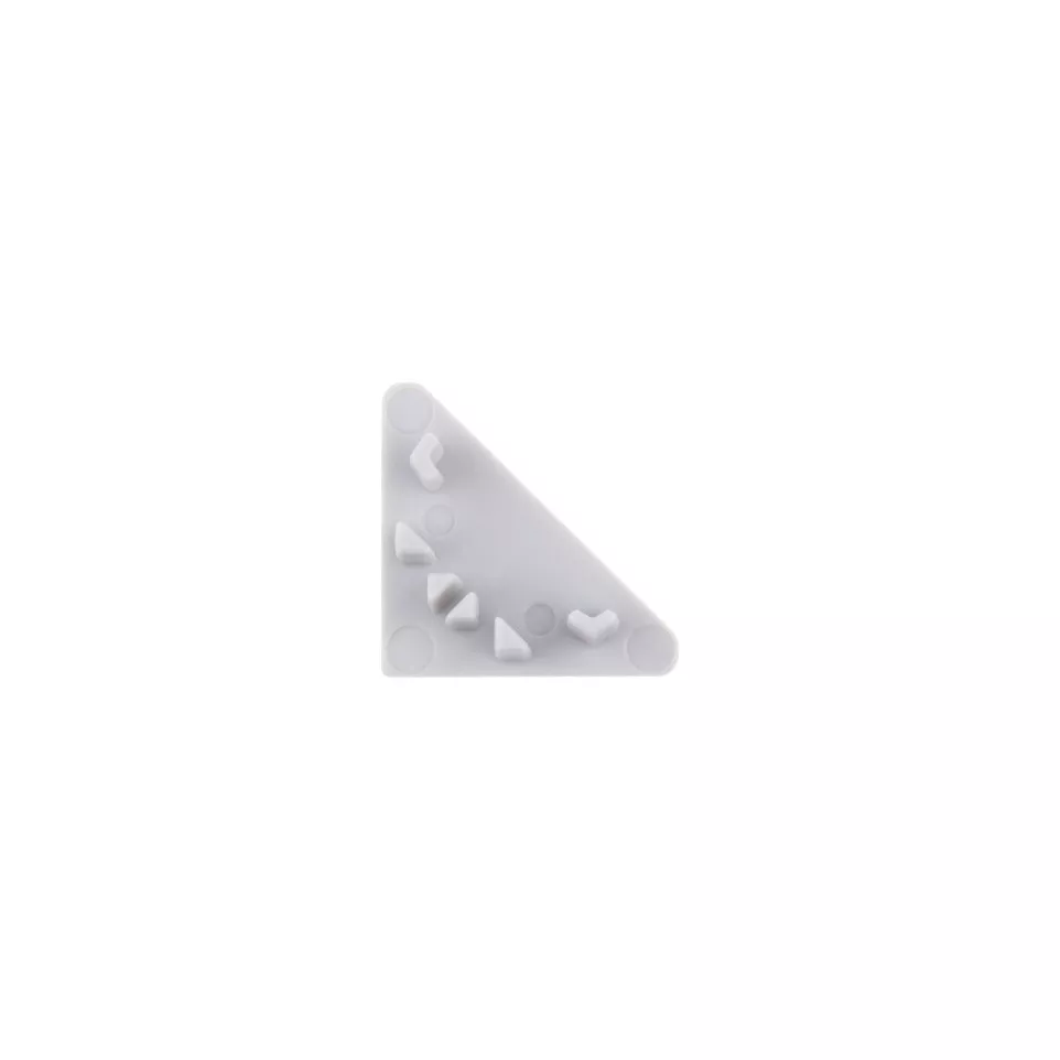 Closed Grey PVC Corner-Line End Cap / pc