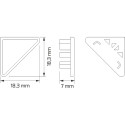 Closed Grey PVC Corner-Line End Cap / pc