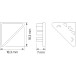 Closed Grey PVC Corner-Line End Cap / pc