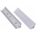 Profil Led appliquer CORNERLINE 18x18mm alu anodisé+cover opal / 2m