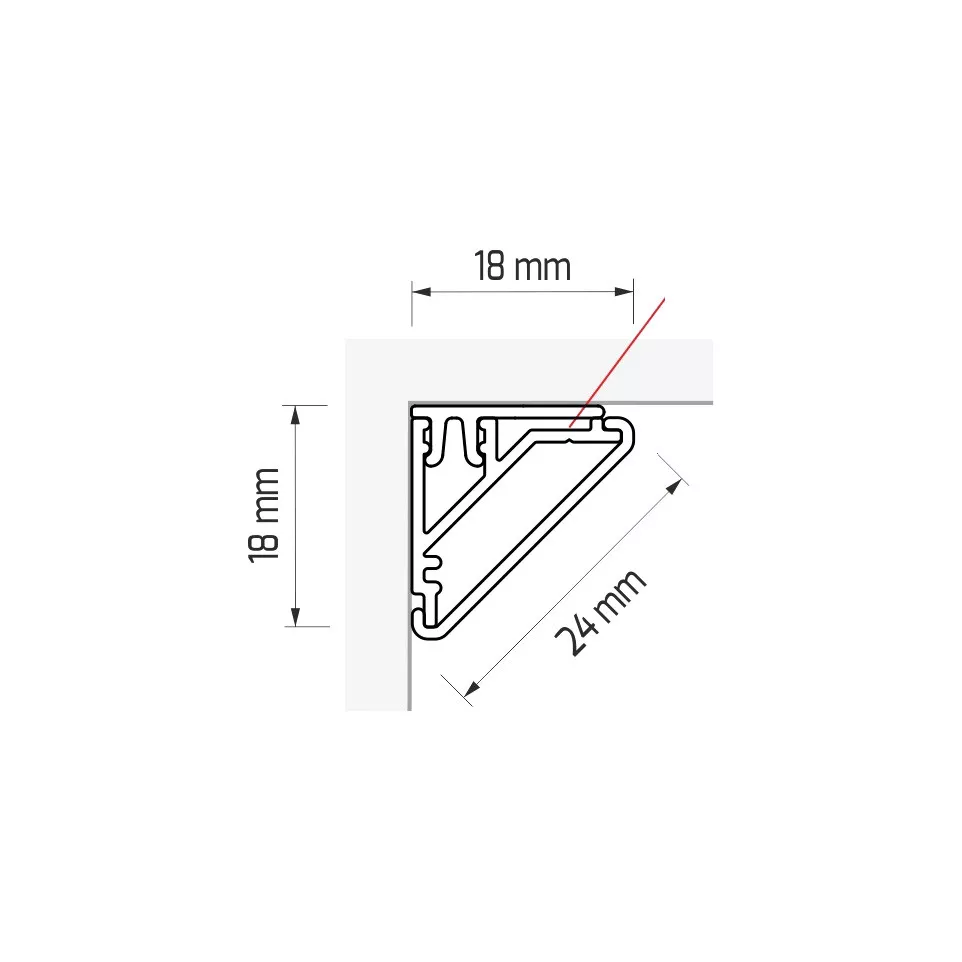 Profil Led appliquer CORNERLINE...