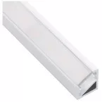 Profil Led appliquer Tri-Line mini 16x14x10mm alu blanc + cover opal / 2m