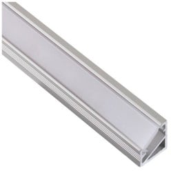 Tri-Line Mini 16x14x10mm Anodized Aluminum LED Surface Profile with Cove Cover / 2m