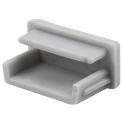 Eindkap voor Line XL profiel gesloten PVC grijs / pce
