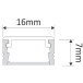 Eindkap voor Line XL profiel gesloten PVC grijs / pce