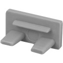 Eindkap voor Line mini profiel gesloten PVC grijs / pce