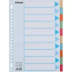 Esselte intercalaires 10 onglets, carton de 275 g/m²