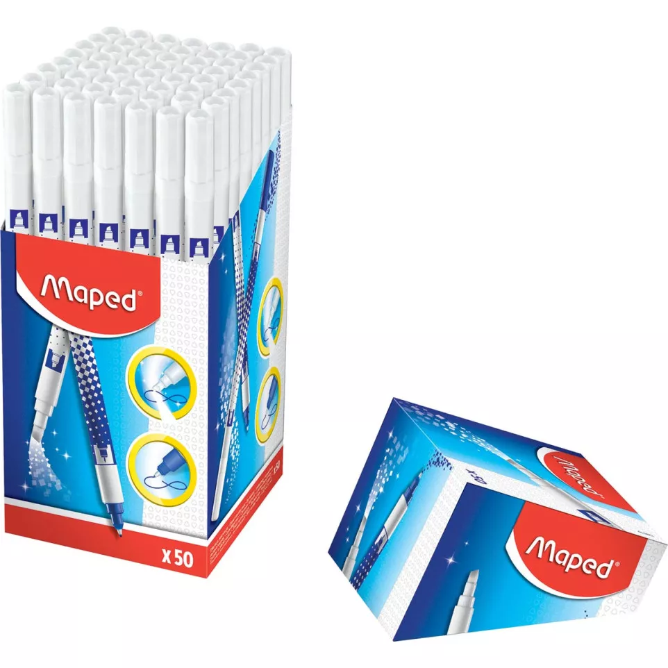 Maped eraser with beveled tip