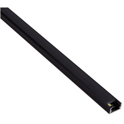 Black Aluminum Mini Line 14x7mm LED Surface Profile with Black Cover / 2m